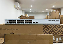 Switch Mikrotik CRS326-24G-2S+RM with 24 GE, 2 SFP+ port, SwOS / RouterOS