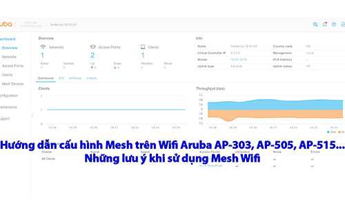 Hướng dẫn Cấu hình Mesh trên Wifi Aruba AP-303, AP-505, AP-515 Hướng dẫn Cấu hình Mesh trên Wifi Aruba AP-303, AP-505, AP-515