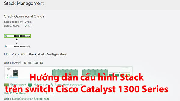 Hướng dẫn cấu hình Stack trên switch Cisco Catalyst 1300 Series