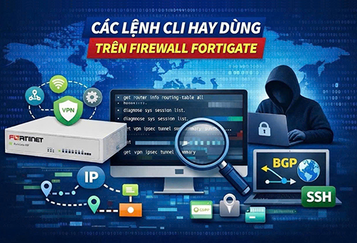 Các lệnh CLI cơ bản hay dùng trên firewall FortiGate