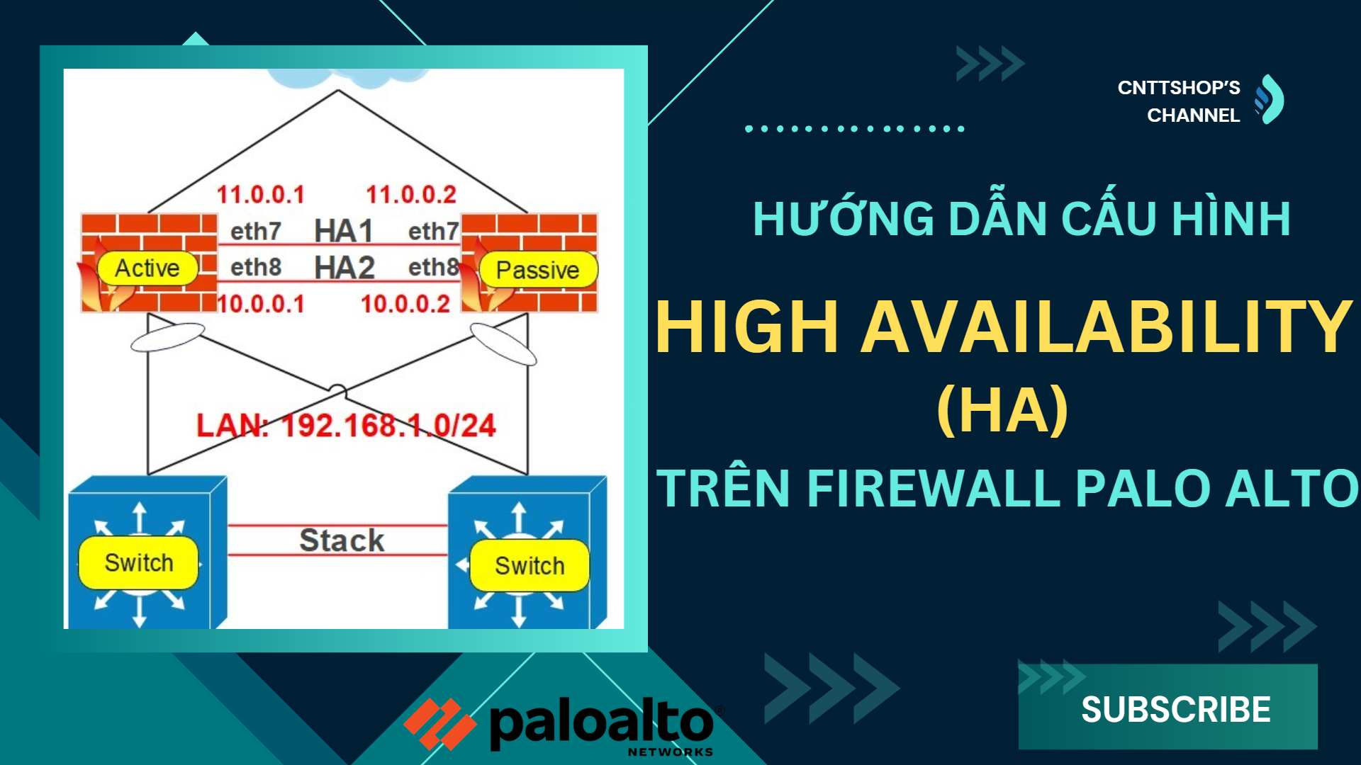 Hướng dẫn cấu hình High Availability (HA) trên firewall Palo Alto