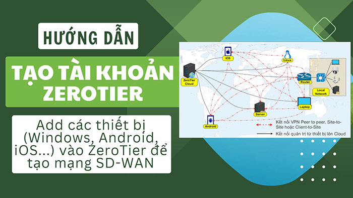 Tạo tài khoản ZeroTier - Add Windows, Android, iOS vào ZeroTier Tạo tài khoản ZeroTier - Add Windows, Android, iOS vào ZeroTier