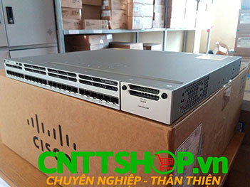 WS-C3850-24S-S Cisco Catalyst 3850 Stackable 24 SFP Ports, IP Base