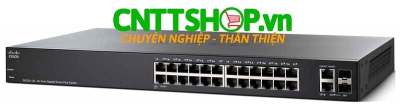Switch Cisco SG220-26 24 10/100/1000 ports, 2 Gigabit RJ45/SFP combo port 