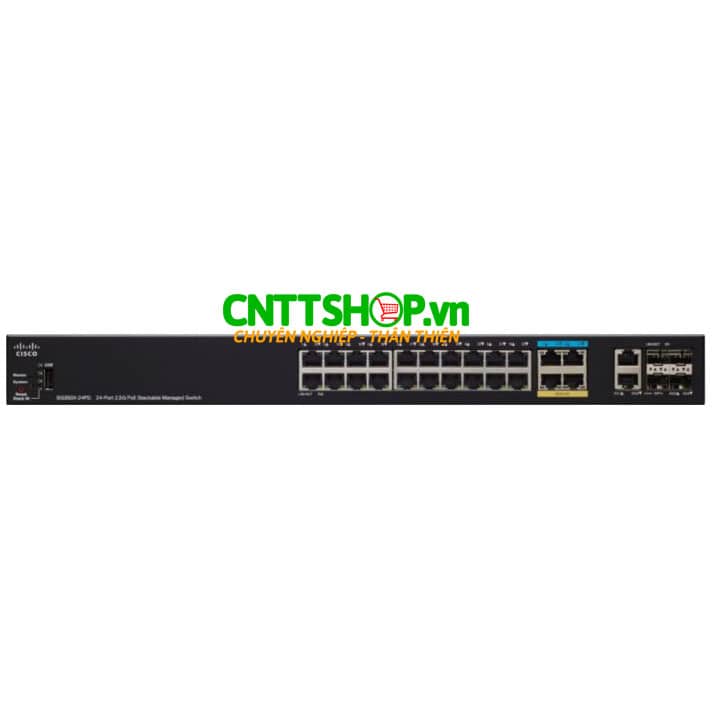 Switch Cisco SG350X-24PD 24 PoE+ Ports 375W, 4 x 10 GE Uplink Switch Cisco SG350X-24PD 24 PoE+ Ports 375W, 4 x 10 GE Uplink