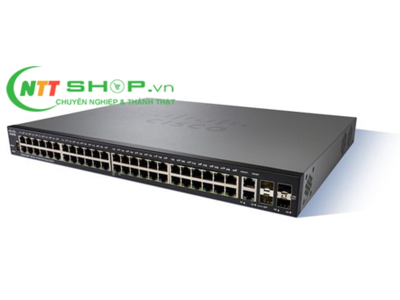 Switch Cisco SF250-48HP-K9-EU 48 10/100 Ports 195W, 2 Gigabit copper/SFP combo + 2 SFP ports