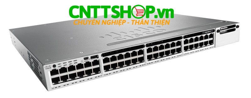 Switch Cisco WS-C3850-48W-S Catalyst 3850 48 Port PoE+ with 5 access point licenses IP Base