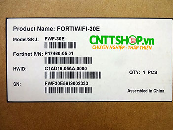 FWF-30E Firewall Fortinet FortiWiFi 30E 1 WAN port, 4x Switch ports, Wireless (802.11a/b/g/n)