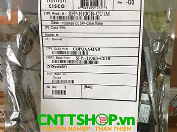 SFP-H10GB-CU1M= Cisco 10GBASE-CU SFP+ Cable 1 Meter passive