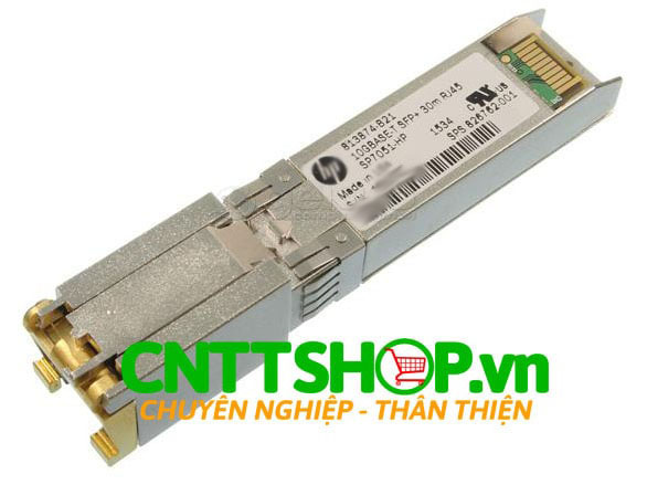 Module quang HPE 813874-B21 826762-001 10GbaseT RJ45 SFP+ Transceiver, Up to 30m over Cat 6a/7 Cable