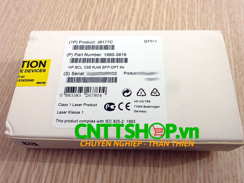 Module Quang HPE J8177C X121 1000BASE-T SFP RJ45 Transceiver