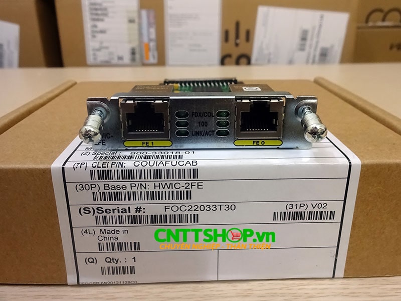 HWIC-2FE 2 Port 10/100 Routed Port HWIC Cisco Router High-Speed WAN Interface Card