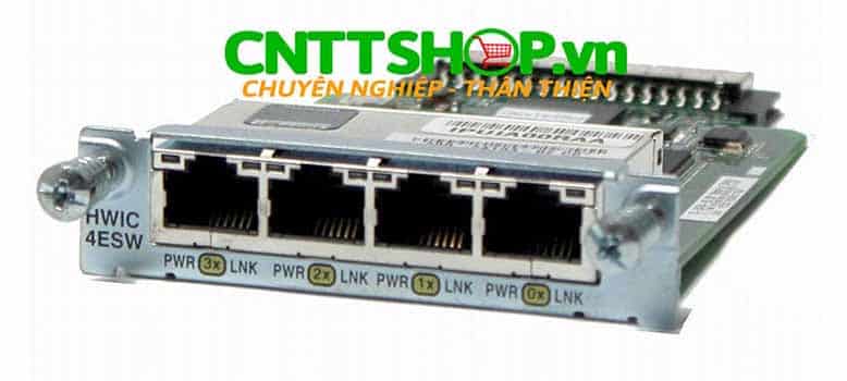 HWIC-4ESW-POE Cisco 4 Ports PoE EtherSwitch 10BASE-T/100BASE-TX Autosensing