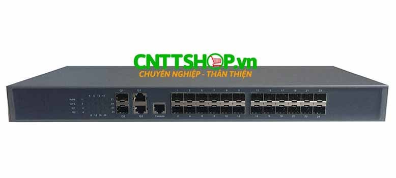 Switch BDCOM S2226FI-DC 24 100Base-X Ports, 2 Gigabit Combo Ports