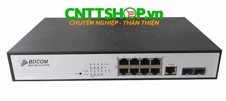 Switch BDCOM S2510-B 8 10/100M/1000M Base-T ports, 4 gigabit SFP ports