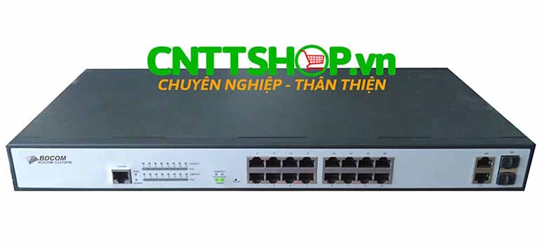 Switch BDCOM S2518-B 16 10/100M/1000M Base-T ports, 2 gigabit SFP ports
