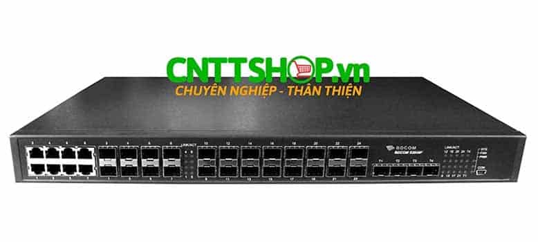 Switch BDCOM S2928F 16 Gigabit SFP Ports, 8 Gigabit TX/SFP ports, 4 10GE/GE auto-adaptive SFP+ ports