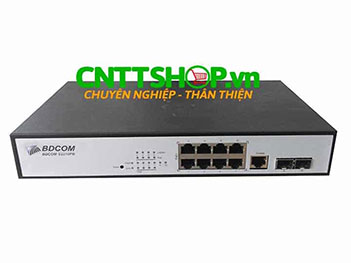 Switch BDCOM S2210PB 8 Ports PoE 150W, 2 Gigabit Optical Ports
