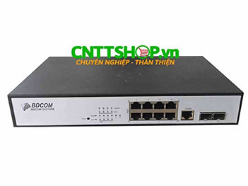 Switch BDCOM S2510-B 8 10/100M/1000M Base-T Pports, 2 SFP Ports