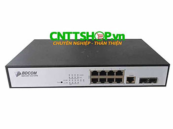Switch BDCOM S2510PB 8 Ports PoE 150W, 2 SFP Ports