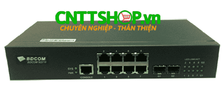 Switch BDCOM S2510 8 10/100/1000 Base-T Ports, 2 SFP Slot