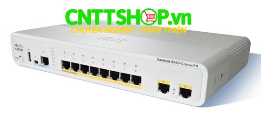 Switch Cisco WS-C2960CPD-8PT-L 8 Port PoE, 2 x 1G, PoE+ LAN Base
