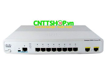 WS-C2960CPD-8TT-L Cisco Catalyst 2960C PD 8 Port FE 2 x 1G, PoE+ LAN Base