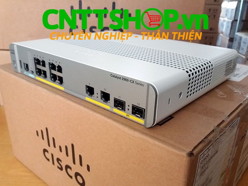 Switch Cisco WS-C2960CX-8TC-L 2960-CX Switch 8 GE, uplinks: 2 x 1G SFP and 2 x 1G copper LAN Base