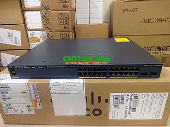 WS-C2960X-24PD-L Cisco Catalyst 2960X Stackable 24 Port GE, 2 SFP+ LAN Base