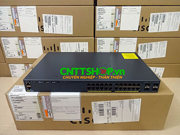 WS-C2960X-24TS-L Cisco Catalyst 2960X Stackable 24 Ports GE, 4 SFP, LAN Base