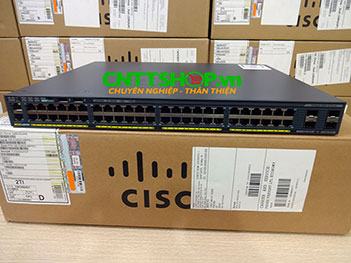 WS-C2960X-48FPS-L Cisco Catalyst 2960X Stackalbe 48GE PoE+ 740W, 4 SFP, LAN Base