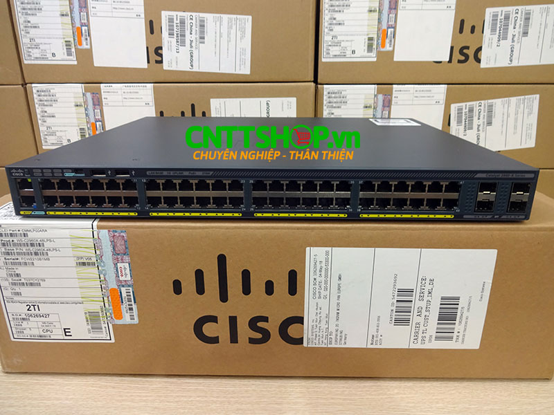 Switch Cisco WS-C2960X-48LPS-L Catalyst 2960-X 48 GigE PoE 370W, 4 x 1G SFP, LAN Base