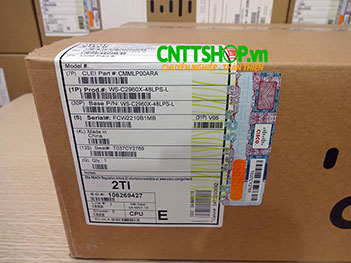 WS-C2960X-48LPS-L Cisco Catalyst 2960X Stackable 48GE PoE+ 370W, 4 SFP, LAN Base