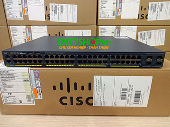 WS-C2960X-48LPS-L Cisco Catalyst 2960X Stackable 48GE PoE+ 370W, 4 SFP, LAN Base