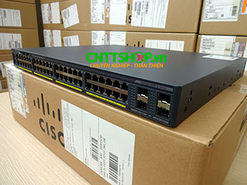 WS-C2960X-48LPS-L Cisco Catalyst 2960X Stackable 48GE PoE+ 370W, 4 SFP, LAN Base