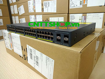 WS-C2960X-48TS-L Cisco Catalyst 2960X Stackable 48 Ports GE, 4 x 1G SFP, Lan Base