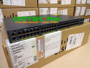 WS-C2960X-48TS-L Cisco Catalyst 2960X Stackable 48 Ports GE, 4 x 1G SFP, Lan Base
