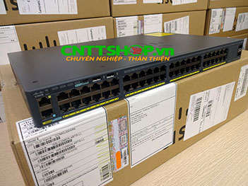 WS-C2960X-48TS-LL Cisco Catalyst 2960X 48 Ports GE, 2 SFP Slot, LAN Lite