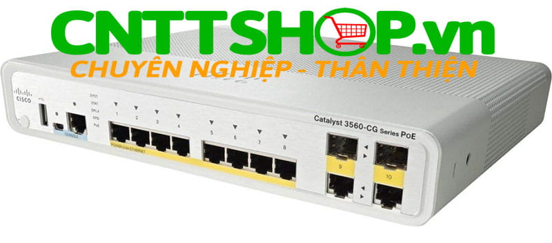 Switch Cisco WS-C3560CG-8TC-S 3560C Switch 8 GE, 2 x Dual Purpose Uplink, IP Base