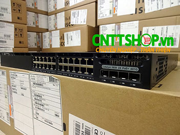 Switch Cisco WS-C3650-24PS-S 24 Ports GE PoE+ 4x1G Uplink IP Base