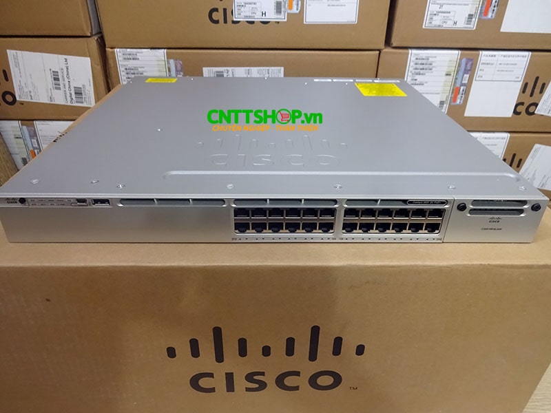Switch Cisco WS-C3850-24PW-S Cisco Catalyst 3850 24 Port PoE+ IP Base with 5 access point license