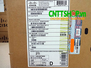 WS-C3850-48T-E Cisco Catalyst 3850 Stackalbe 48 Port Data IP Services