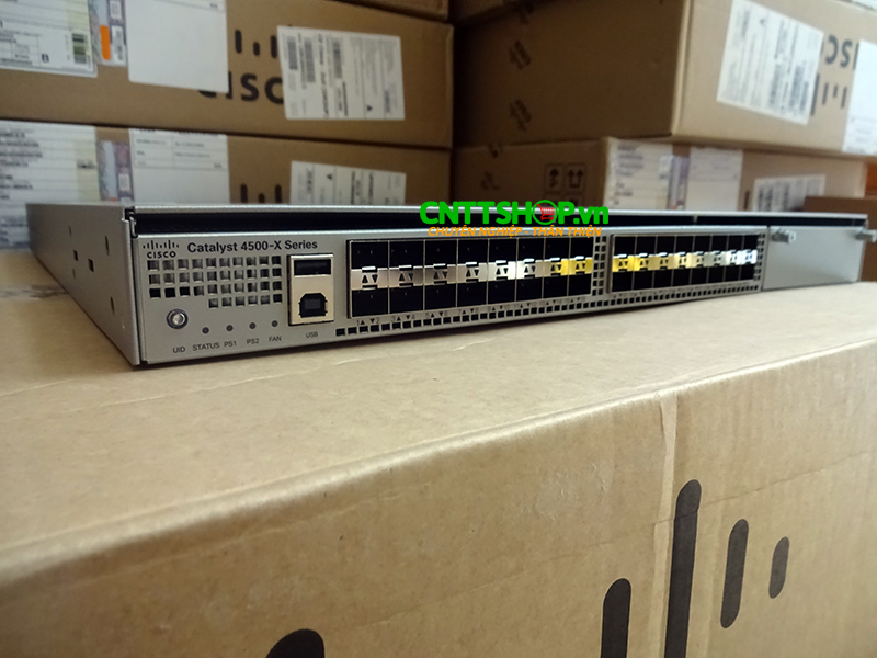 Switch Cisco WS-C4500X-32SFP+ Catalyst 4500-X 32 Port 10GE IP Base, Front-to-Back Cooling, No P/S