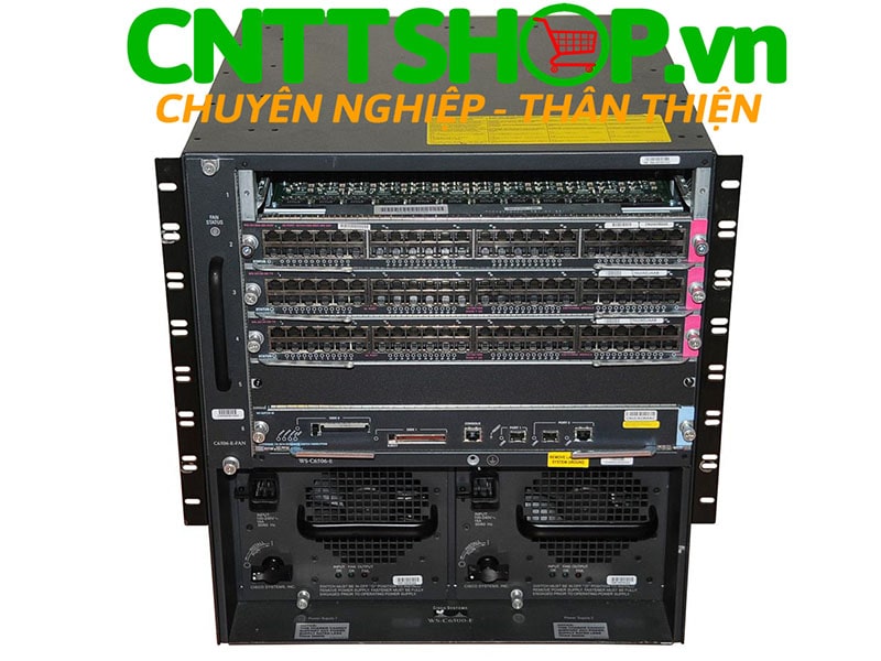 Cisco WS-C6506-E= Catalyst 6500 Enhanced 6-slot chassis,11RU,no PS,no Fan Tray Spare
