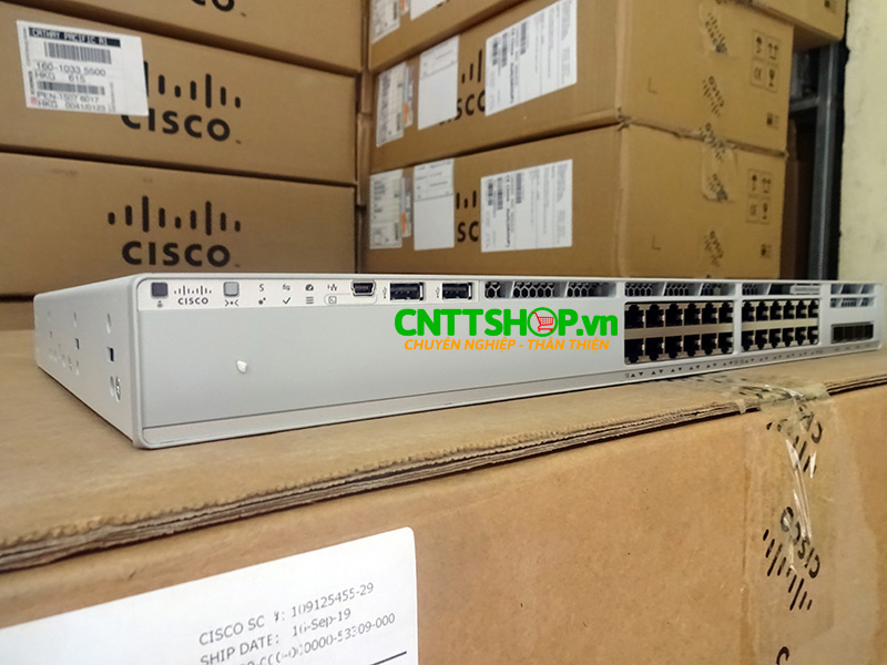Switch Cisco C9200L-24P-4G-E Catalyst 9200L 24 Port PoE+ 370W, 4x1G uplink, Network Essentials