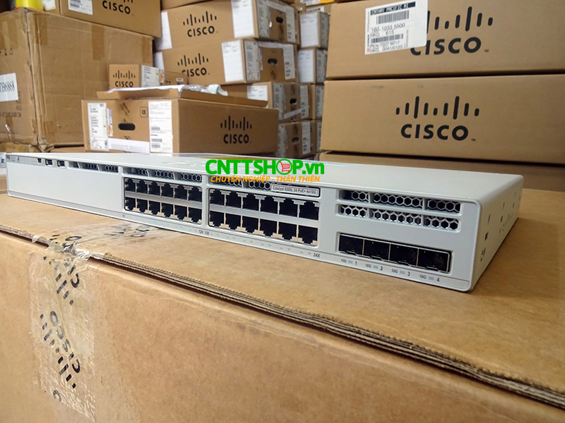 Switch Cisco C9200L-24P-4X-E Catalyst 9200L 24 Port PoE+ 370W, 4x10G uplink, Network Essentials