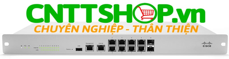 Thiết bị mạng switch Cisco Meraki MX100 9-port 1Gbps 2-port SFP Cloud Managed