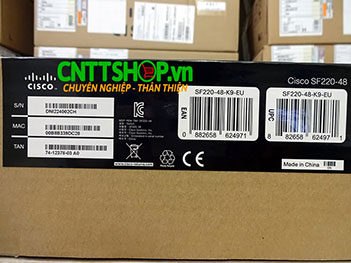 Switch Cisco SF220-48-K9-EU 48 10/100 Ports, 2 x1GE RJ45/SFP Uplink