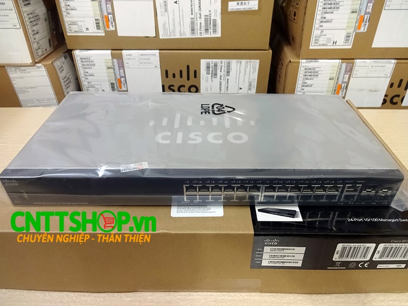 Switch Cisco SF350-24-K9-EU 24 10/100 ports, 2 Gigabit copper/SFP combo + 2 SFP ports