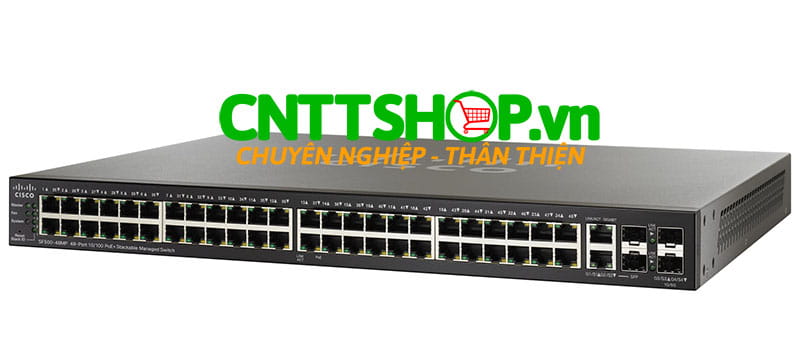 Switch Cisco SF500-48MP-K9 48 Ports 10/100 POE+ 740W, 4 GE Uplink (2 combo GE + 2 1GE/5GE SFP)